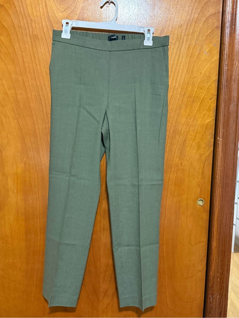 Theory Olive Straight-Leg Dress Pants